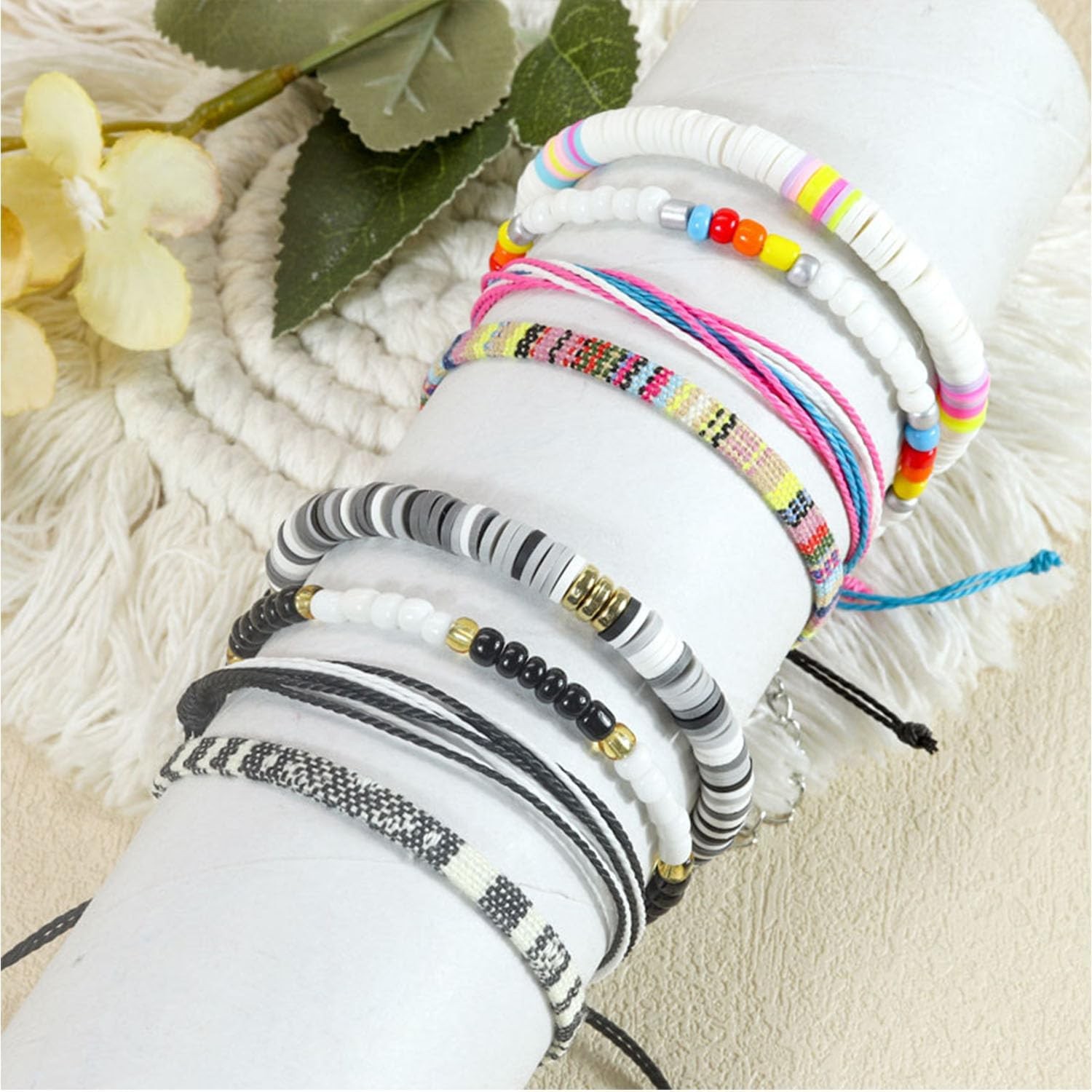 Beach Bracelet Set for Men Women Surfer Boho Adjustable Handmade Summer gallery