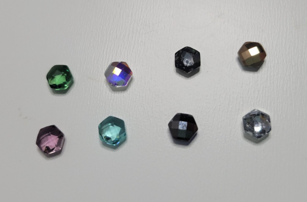 Origami Owl Hexagon Shaped Crystal Floating Charms Lot of 8 | Mixed Colors gallery