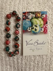 Viva Beads Handmade Christmas Bracelet Holiday Polymer Clay Beads Stretch