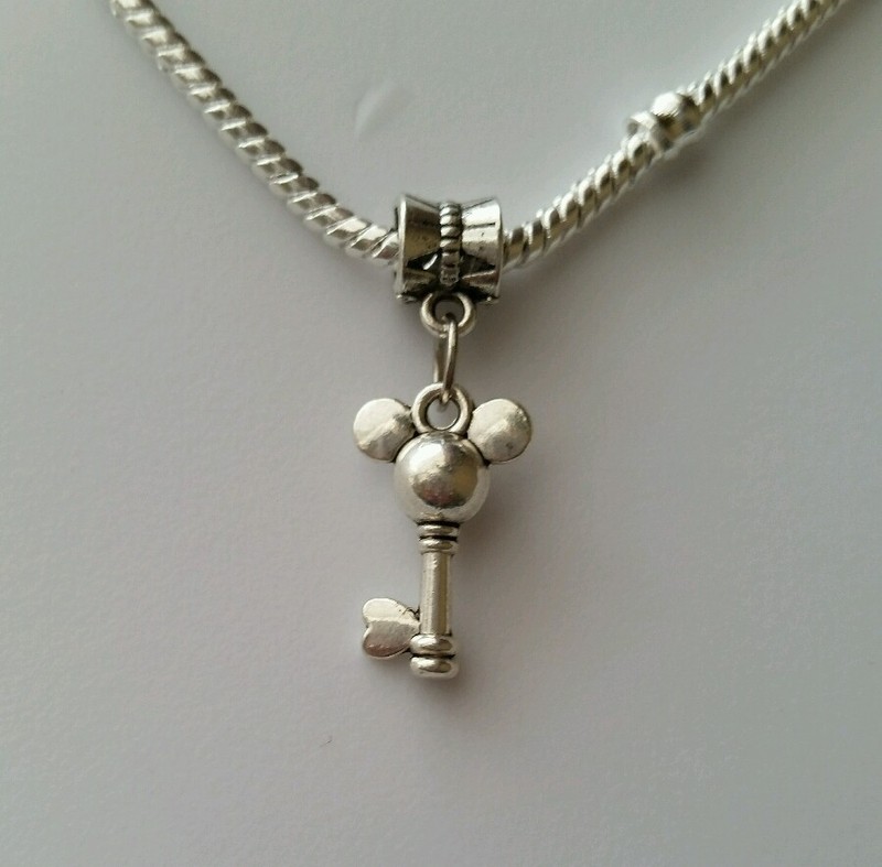 Cartoon Mouse Key Mouse Dangle Silver for European Bracelet Or Clip On Charm gallery
