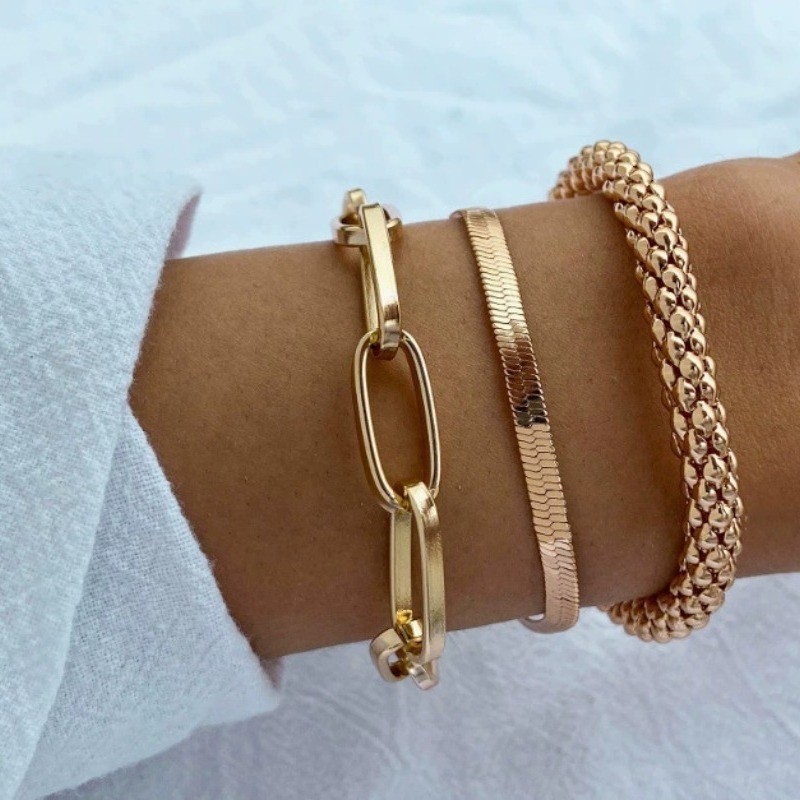 Snake Bone Chain Multi-layer Bracelet Retro Alloy Chain Bracelet for Women gallery