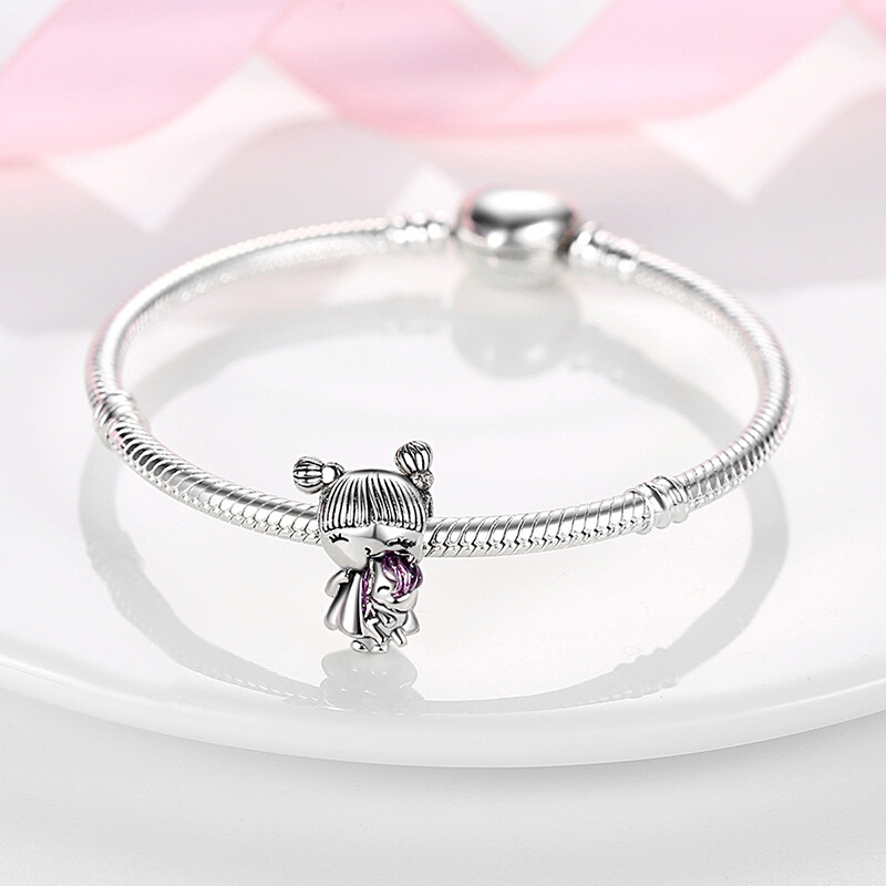 MULA Original Horse Little Girl DIY Charm Fit Lady Bracelet 925 Sterling Silver gallery