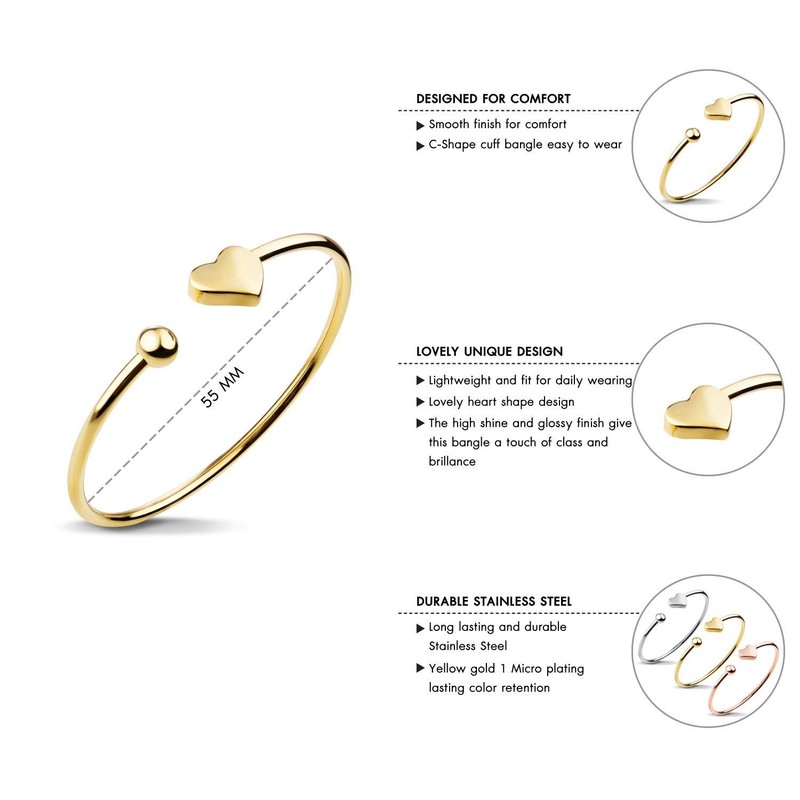 555Jewelry Stainless Steel Womens Ladies Cute Love Tiny Heart Romantic Gift D... gallery