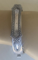 Vintage Whiting & Davis Co Bangle Bracelet Silver Tone