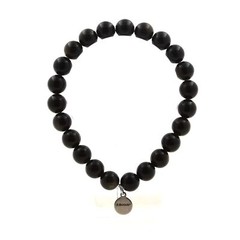 Gold Obsidian Bead Bracelet 8 Mm. Made In France. Customizable Size