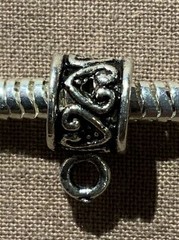 NEW!! European Charm Bracelet SINGLE Bead Charm Silver Tone Round