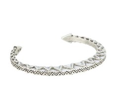 HOUSE OF HARLOW 1960 Nicole Vintage Textured Zig Zag Tribal Cuff Bracelet