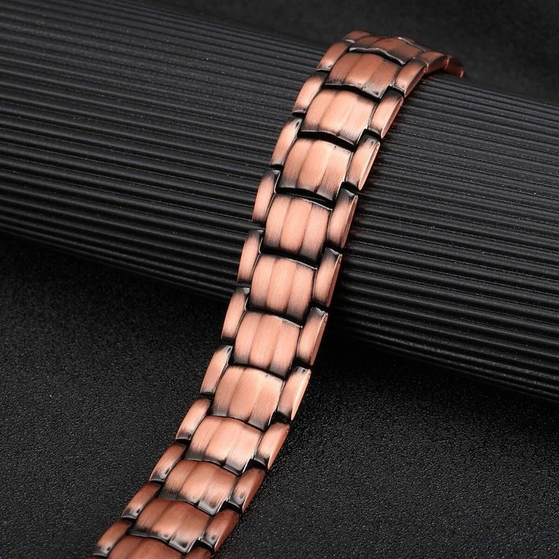 Men's Bracelet Magnetic Therapy Arthritis Pain Relief Pure Solid Copper Bangle gallery