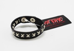 New Black & White Woven Faux Leather Bracelet by Hot Topic #B2116