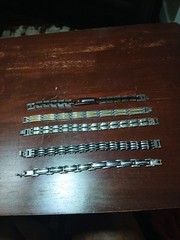Lot Of 5 8in Bracelets Stainless Steel.