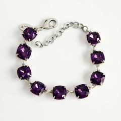 7.5″ Chicos Glass Prong Station Bracelet Gift Retro Women Party Vacation Jewelry