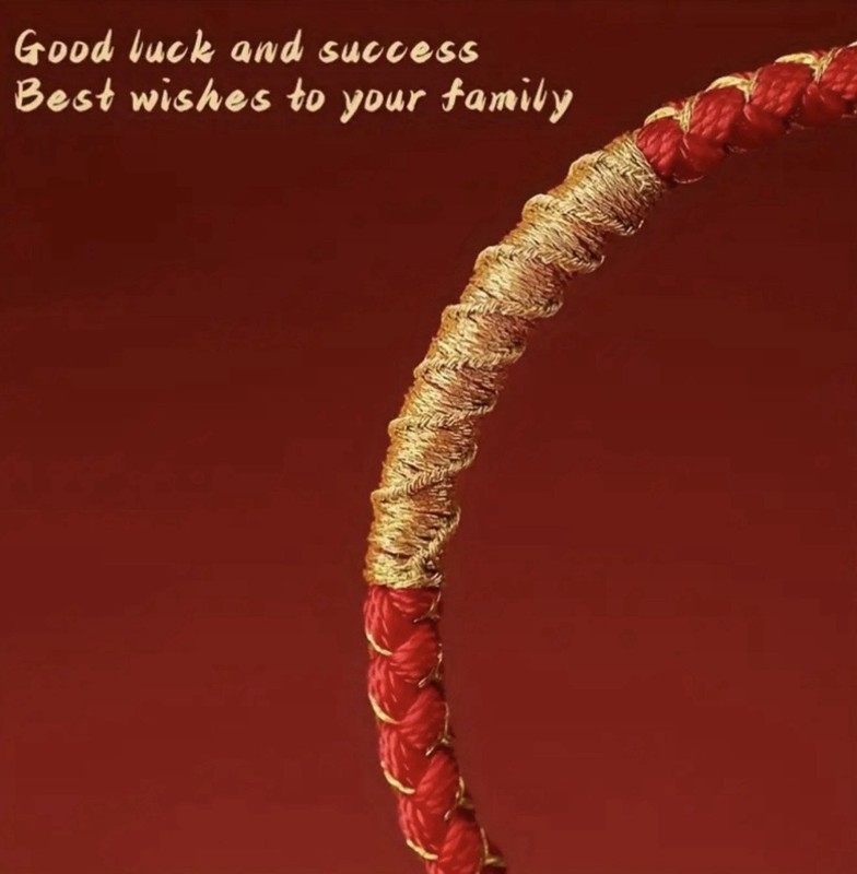 Red Lucky Money Bracelet Wealth Prosperity Abundance Handmade Feng Shui Gift gallery