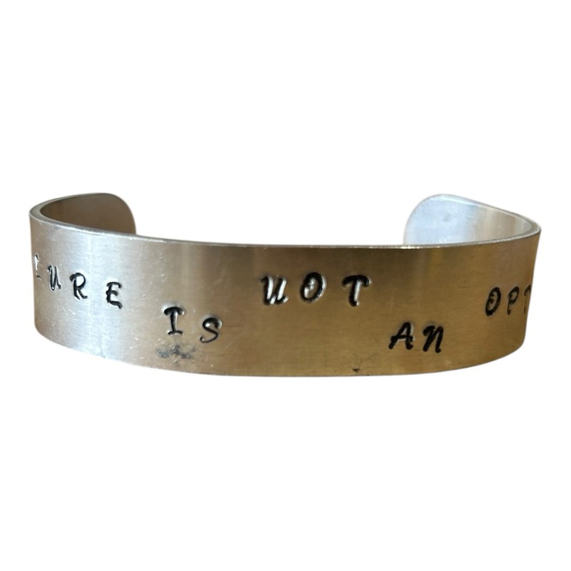 Lot of 22 Hand Stamped Aluminum Inspirational Cuff Bracelets One Size EUC gallery