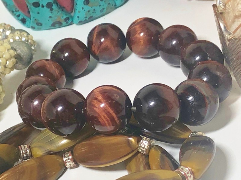 Women's Stretch Statement Bracelets Mixed Lot of 11 Multicolored Mixed Styles gallery