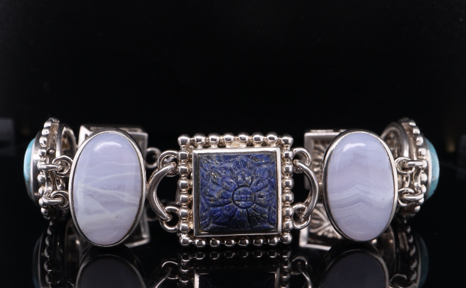Vintage Sterling Silver 20.5cm Whitney Kelly Multi Stone Bracelet gallery