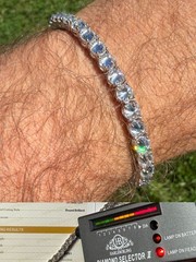 5mm MOISSANITE Tennis Bracelet Real 925 Silver Upside Down Set Reverse Setting