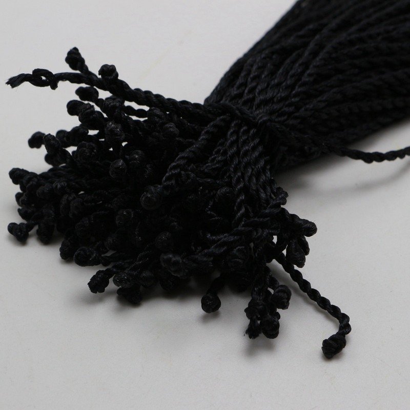 50 Braided Lucky Black String Bracelet 2mm Jewelry Rope Cord for Slider Charm gallery
