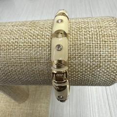 Sequin Nordstrom Colorful Mid-Thin Gold Tone Enamel Hinge Bangle $29 NWOT #77