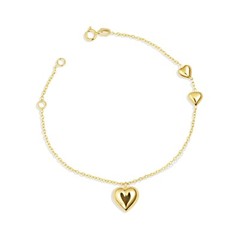 Womens Heart Valentine Special Gift 925 Sterling Silver Chain Bracelet