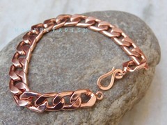 Pure Solid Copper Bracelet Arthritis Cuban Link chain Bracelet men Curb Jewelry,