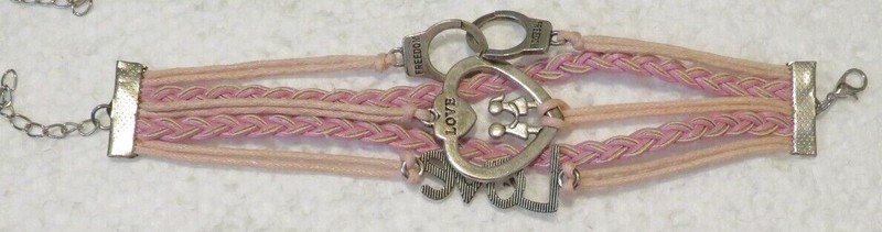 Infinity Leather Wrap Charm Bracelet Multiple Colors Metals & Charms 9" gallery
