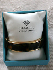Gold tone Metal Cuff Hinged Wide Bracelet Polished Tortouise prints