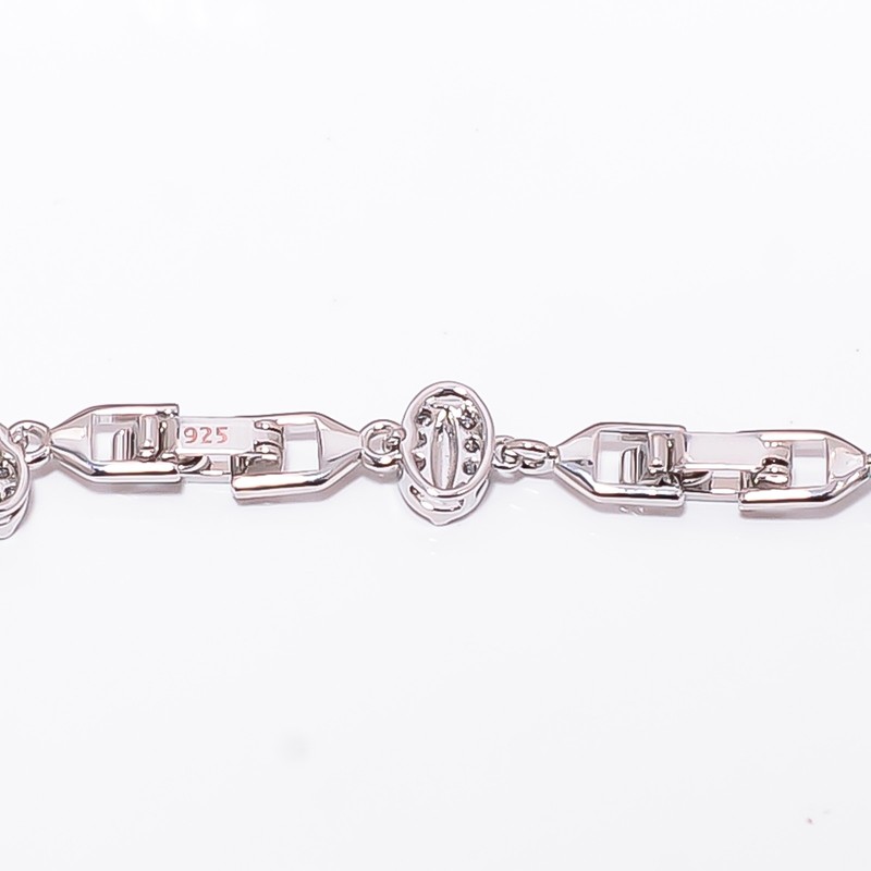 Apatite, CZ 925 Sterling Silver Adjustable Bracelet 7-8" B14229, Gift for her gallery