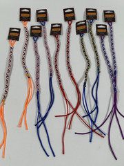 Lot of 10 Friendship Bracelets New Tags Braided Spiral Cord Multicolor Tie On