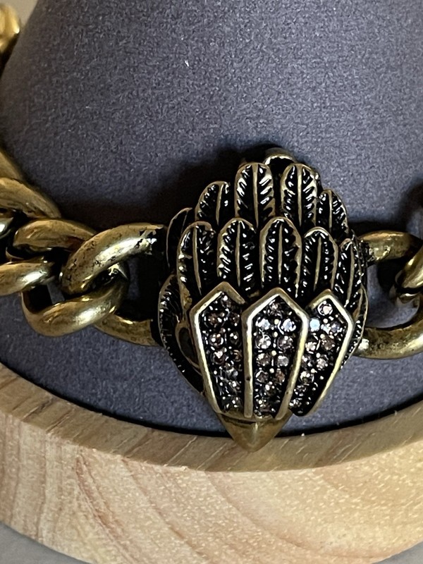 KURT GEIGER LONDON GOLD TONE EAGLE CHUNKY CHAIN BRACELET 6,5”+2” gallery