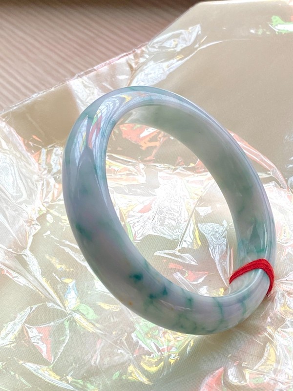 【JadeiteBird】55mm 100% Natural Grade A Jadeite Jade Bangle Bracelet gallery