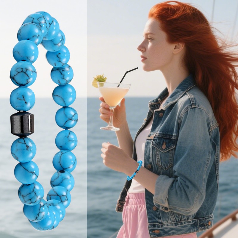 Natural Stone Anti Alcohol Liquor Bracelet Emotional Soothing Wristband gallery