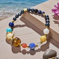 2025TrendingNow Solar System Bracelet Eight Planets Universe Unisex Reiki Gift