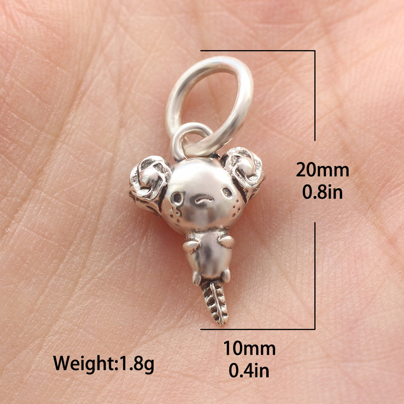 Solid 3D 925 Sterling Silver Mexican Axolotl Fish Charm Pendant For Women Girl gallery