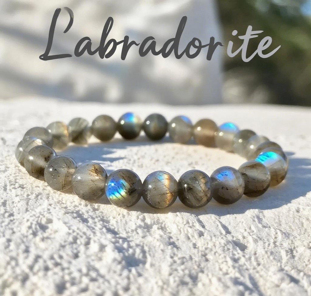 Natural Labradorite Stretch Bracelet 8mm Beads Crystal Gemstone Healing Gifts gallery