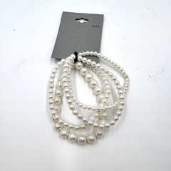 2010 Target Brand 4 Faux Pearl Stretch Bracelet Set Nickel Free