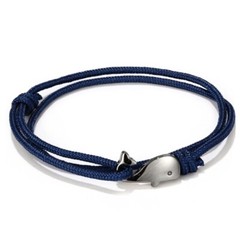 Cute Whale Adjustable Nylon Rope Wrap Bracelet