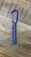 Paracord Lanyard Keychain – Length – 7″ inch with Carabiner – Patriotic