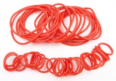 New High Quality 36 Piece Red Jelly Bracelets & Rings Set #B2010RED