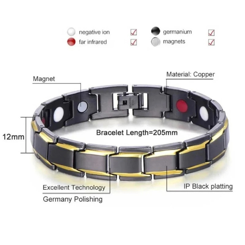 Copper Magnetic Bracelet Energy Healing Therapy Arthritis Pain Relief Men Women gallery