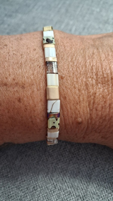 Miyuki Tile Beaded Stretch Bracelet No Clasp gallery