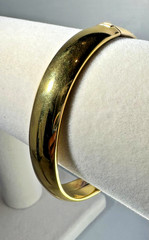 Edforce bangle clamper vermeil, stainless steel bracelet. 21.63g L-8 in.
