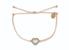 Pura Vida MERMAID HEART CHARM BRACELET- Vanilla/ FAST FREE SHIPPING