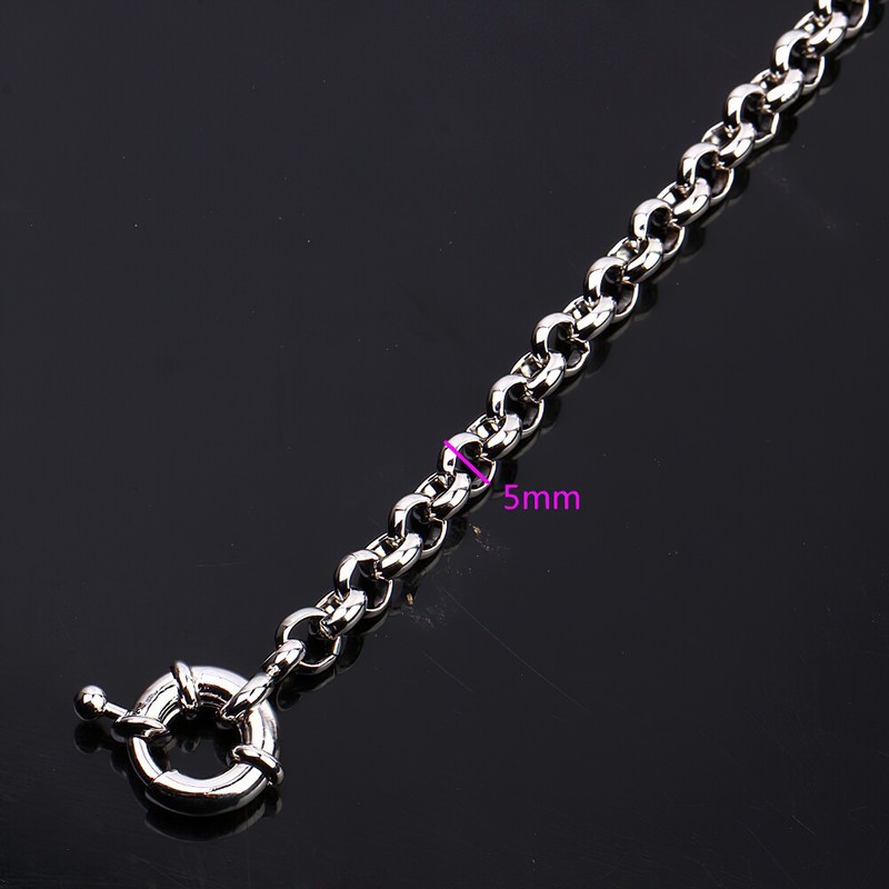 Womens Girls 18K White Gold Filled Silver Bracelet Chain Bolt Ring Clasp Gift gallery