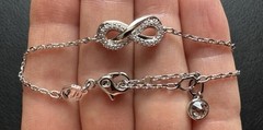 Genuine Swarovski Hyperbola bracelet, Infinity, White, Rhodium plate, NEW