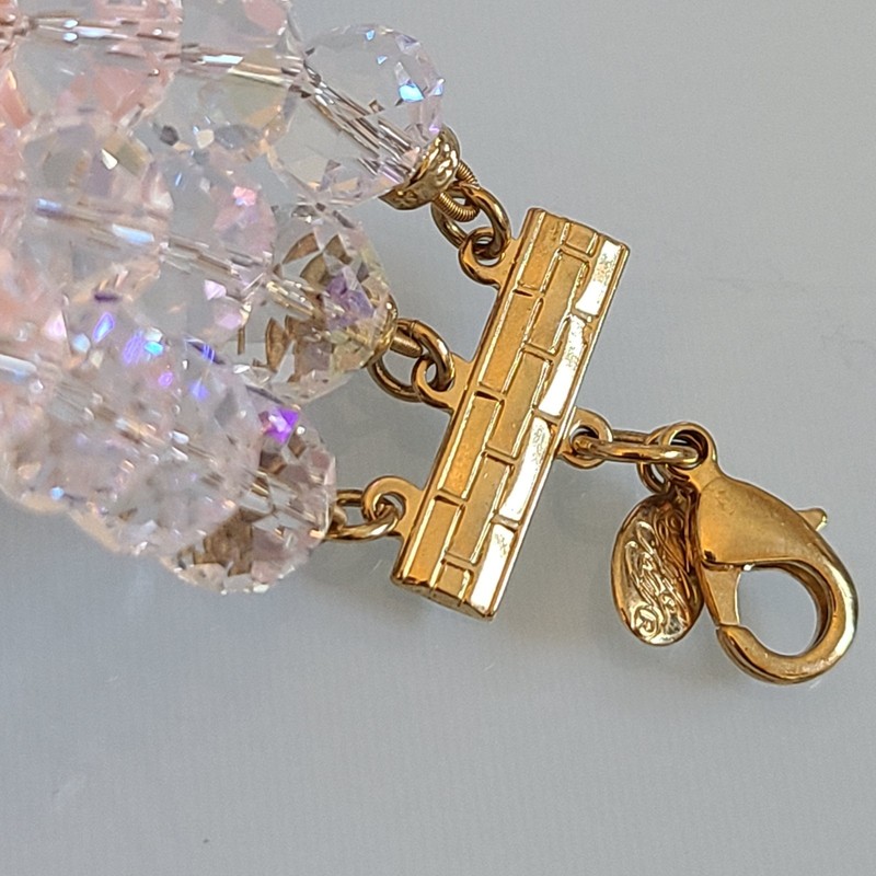 SALE Kirks Folly Dragonfly Desire 3 Strand Crystal Bracelet CLEAR AB'S 9 IN WOW gallery