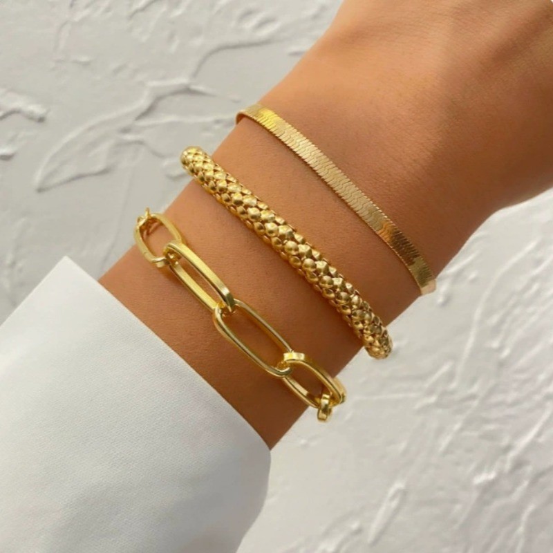 Snake Bone Chain Multi-layer Bracelet Retro Alloy Chain Bracelet for Women gallery