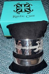 2 – Rustic Cuff Hard Rock Casino Tulsa Oklahoma Shape & Guitar – Silver Toned