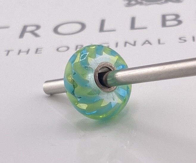 Trollbeads Light Blue Green Braid Bead gallery