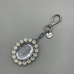 Miu Miu Crystal Silver Bijou Keychain Used / Authentic with Refund Guarantee