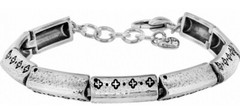 NWT Brighton INFINITE Silver Etched Rectangle Link Bracelet MSRP $58